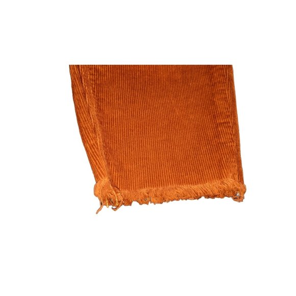 We the Free Rust Orange Corduroy High Waisted Skinny Leg Raw Hem Pants Size 26 - Picture 3 of 9